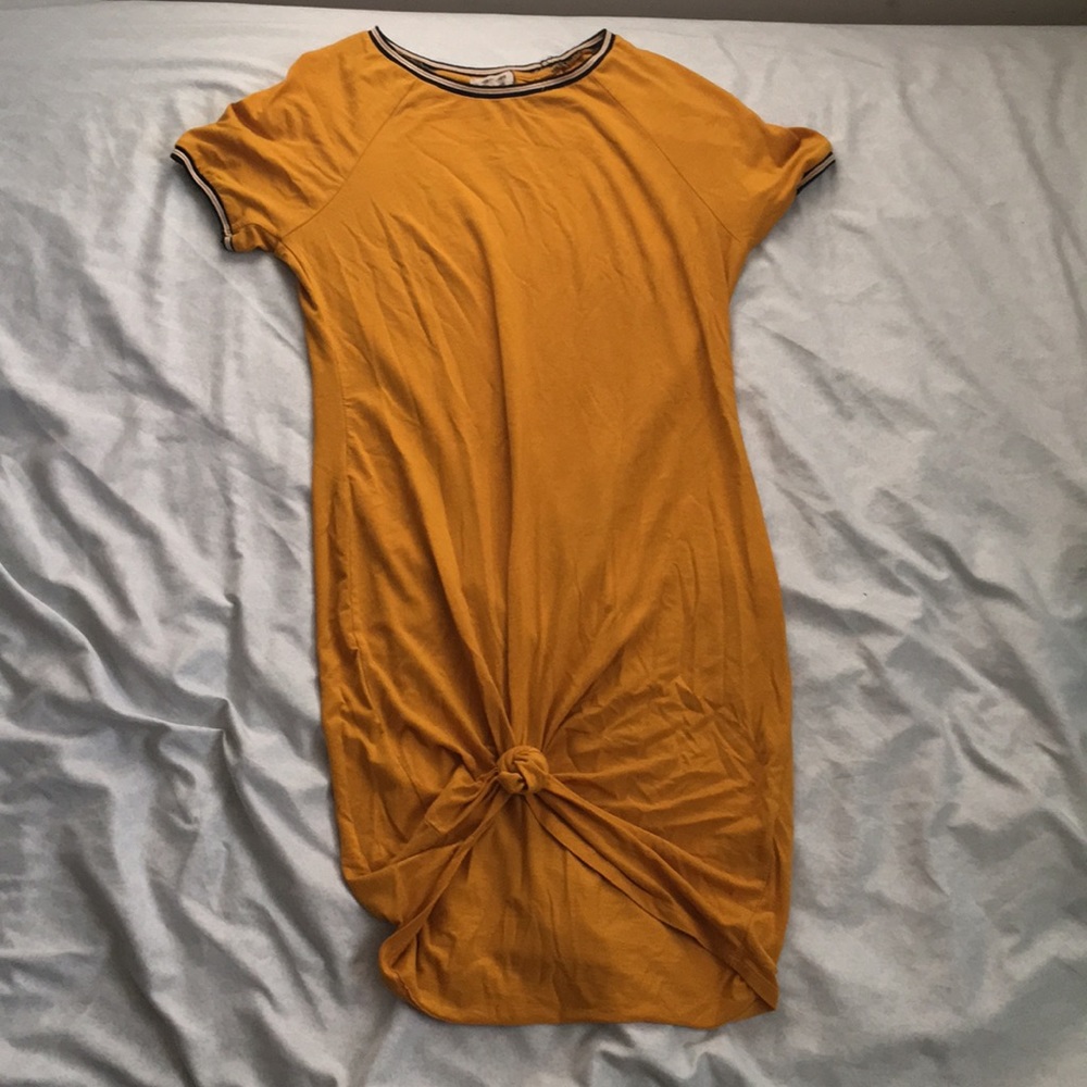 Yellow Bodycon T-Shirt Dress